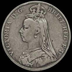 1891 Queen Victoria Jubilee Head Silver Crown Obverse