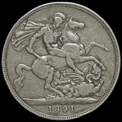 1891 Queen Victoria Jubilee Head Silver Crown Reverse