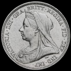 1893 Queen Victoria Veiled Head Silver Shilling Obverse