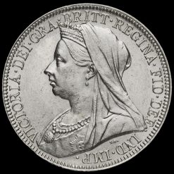 1897 Queen Victoria Veiled Head Silver Florin Obverse