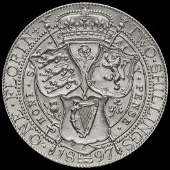1897 Queen Victoria Veiled Head Silver Florin Reverse