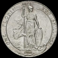 1910 Edward VII Silver Florin Reverse