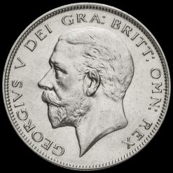 1929 George V Silver Half Crown Obverse