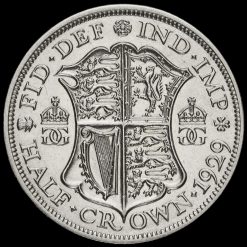 1929 George V Silver Half Crown Reverse