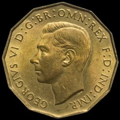1937 George VI Brass Threepence Obverse