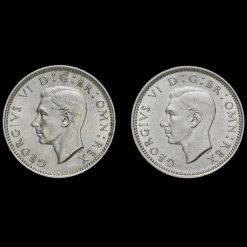1949 & 1951 George VI Sixpences Obverse
