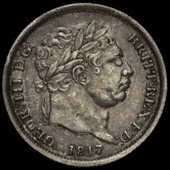 1817 George III Milled Silver Shilling Obverse