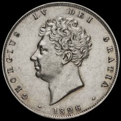 1826 George IV Milled Silver Half Crown Obverse