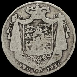 1836 William IV Milled Silver Half Crown Reverse
