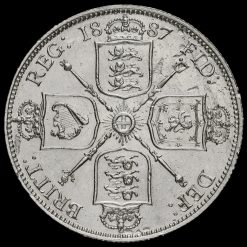 1887 Queen Victoria Jubilee Head Silver Florin Reverse