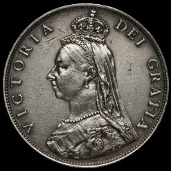 1887 Queen Victoria Jubilee Head Silver Florin Obverse