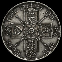1887 Queen Victoria Jubilee Head Silver Florin Reverse