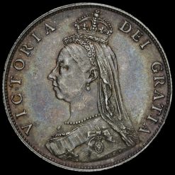 1887 Queen Victoria Jubilee Head Silver Florin Obverse