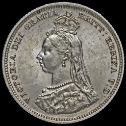 1887 Queen Victoria Jubilee Head Silver Shilling Obverse
