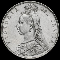 1889 Queen Victoria Jubilee Head Silver Half Crown Obverse
