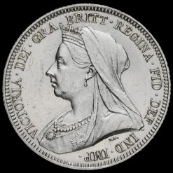 1893 Queen Victoria Veiled Head Silver Shilling Obverse