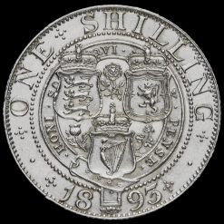 1893 Queen Victoria Veiled Head Silver Shilling Reverse