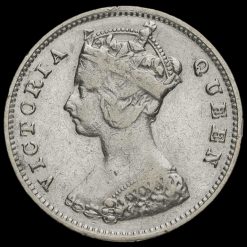 Hong Kong 1899 Queen Victoria Silver 10 Cents