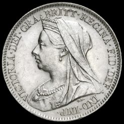 1900 Queen Victoria Veiled Head Sixpence Obverse