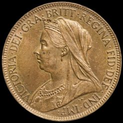 1901 Queen Victoria Veiled Head Halfpenny Obverse