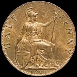 1901 Queen Victoria Veiled Head Halfpenny Reverse