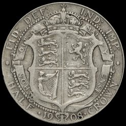 1908 Edward VII Silver Half Crown Reverse