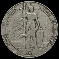 1910 Edward VII Silver Florin Reverse
