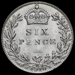 1910 Edward VII Silver Sixpence Reverse