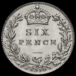 1910 Edward VII Silver Sixpence Reverse