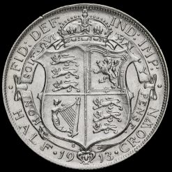 1913 George V Silver Half Crown Reverse