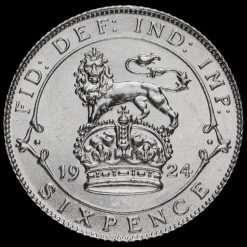 1924 George V Silver Sixpence Reverse