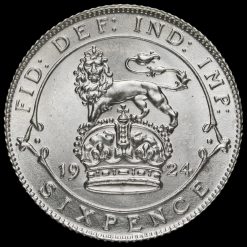 1924 George V Silver Sixpence Reverse
