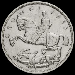 1935 King George V Rocking Horse Silver Jubilee Crown Reverse