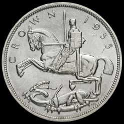 1935 King George V Rocking Horse Silver Jubilee Crown Reverse