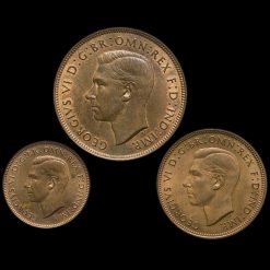1937 George VI Penny, Halfpenny and Farthing Obverse