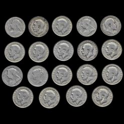 19 x Pre 1920 Silver Threepences Obverse
