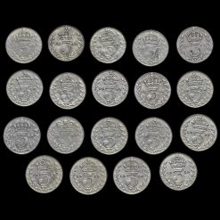 19 x Pre 1920 Silver Threepences Reverse