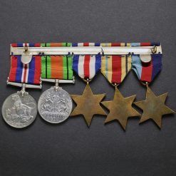 WW2 British Army Five Medal Group Reverse