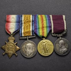 WW1 Medals 1914 Star Trio and Long Service & Good Conduct Medal Obverse