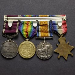 WW1 Medals 1914 Star Trio and Long Service & Good Conduct Medal Reverse