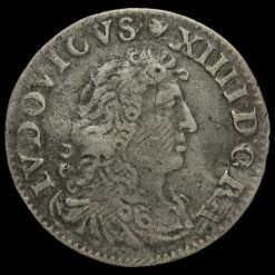 France 1676 Louis XIV Silver 4 Sols Obverse
