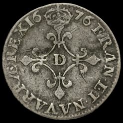 France 1676 Louis XIV Silver 4 Sols Reverse