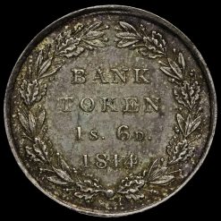 1814 George III Silver Eighteenpence Bank Token Reverse