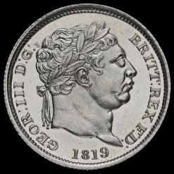 1819 George III Milled Silver Shilling Obverse