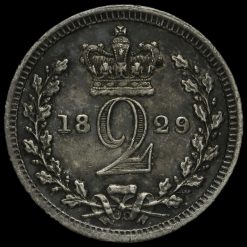 1829 George IV Milled Silver Maundy Twopence Reverse