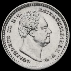 1834 William IV Milled Silver Three-Halfpence Obverse