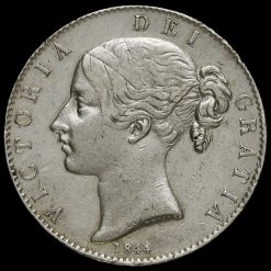 1844 Queen Victoria Young Head Silver Crown Obverse