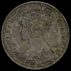 1880 Queen Victoria Gothic Florin Obverse