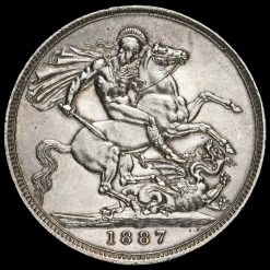 1887 Queen Victoria Jubilee Head Silver Crown Reverse