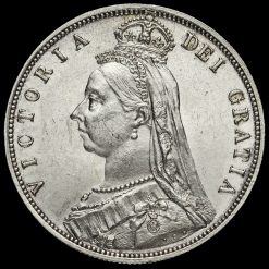 1887 Queen Victoria Jubilee Head Silver Half Crown Obverse